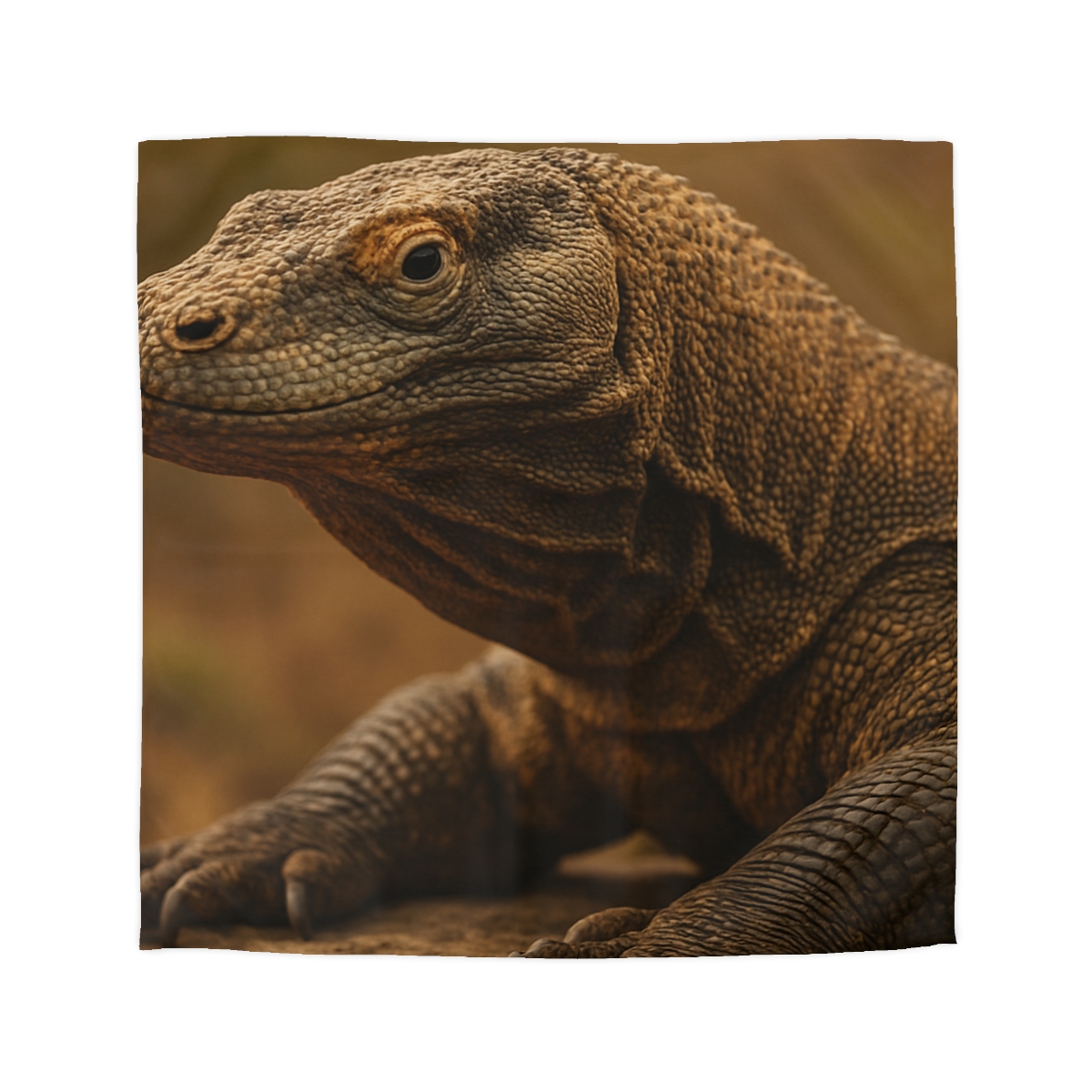 Ancient Scale Komodo Dragon unique patterned duvets