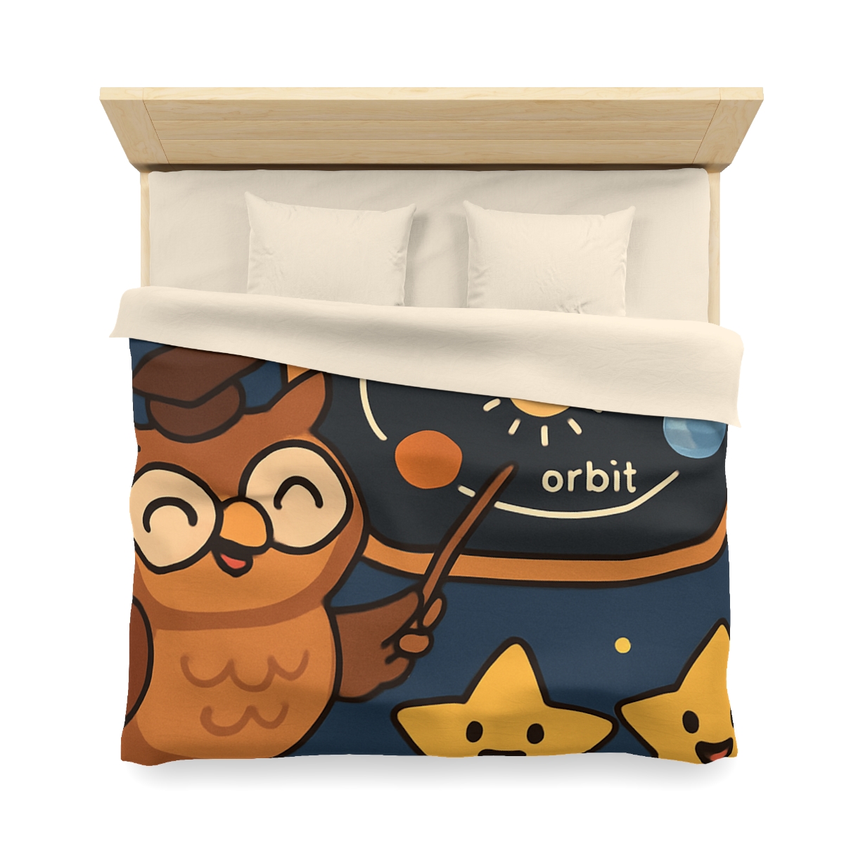 Comet Classroom Owl designer printed duvets