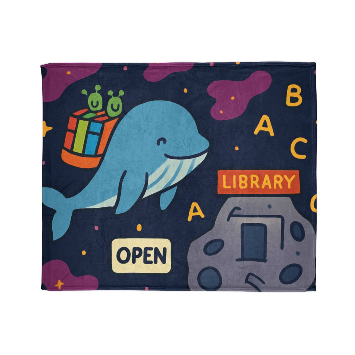 Nebula Library Whale decorative home blankets