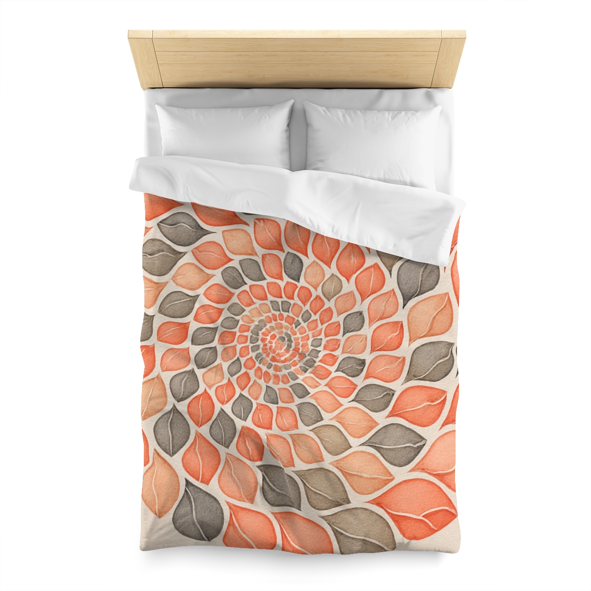 Bud Spiral Time Mosaic designer printed duvets