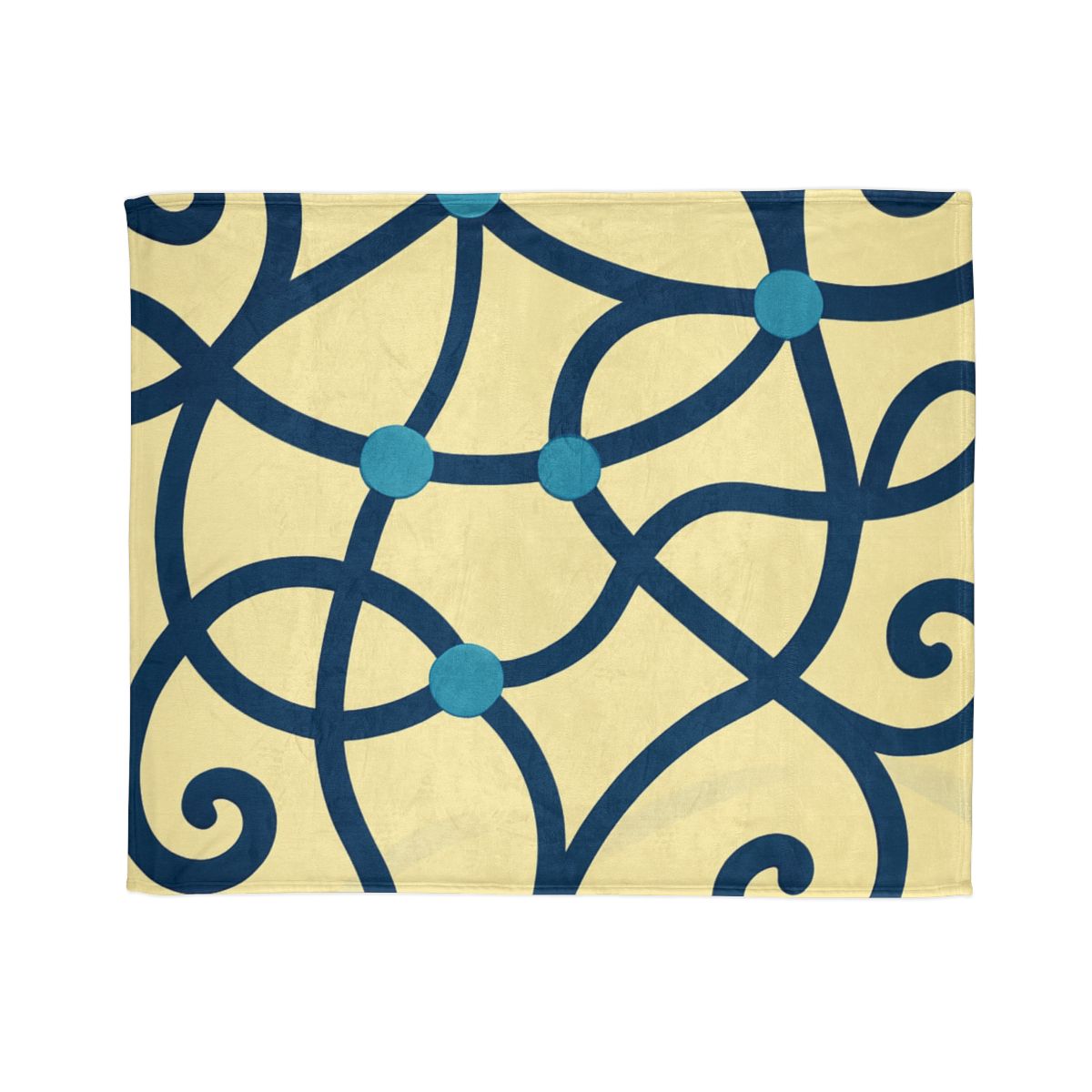 Tendril Ribbon Network designer printed blankets