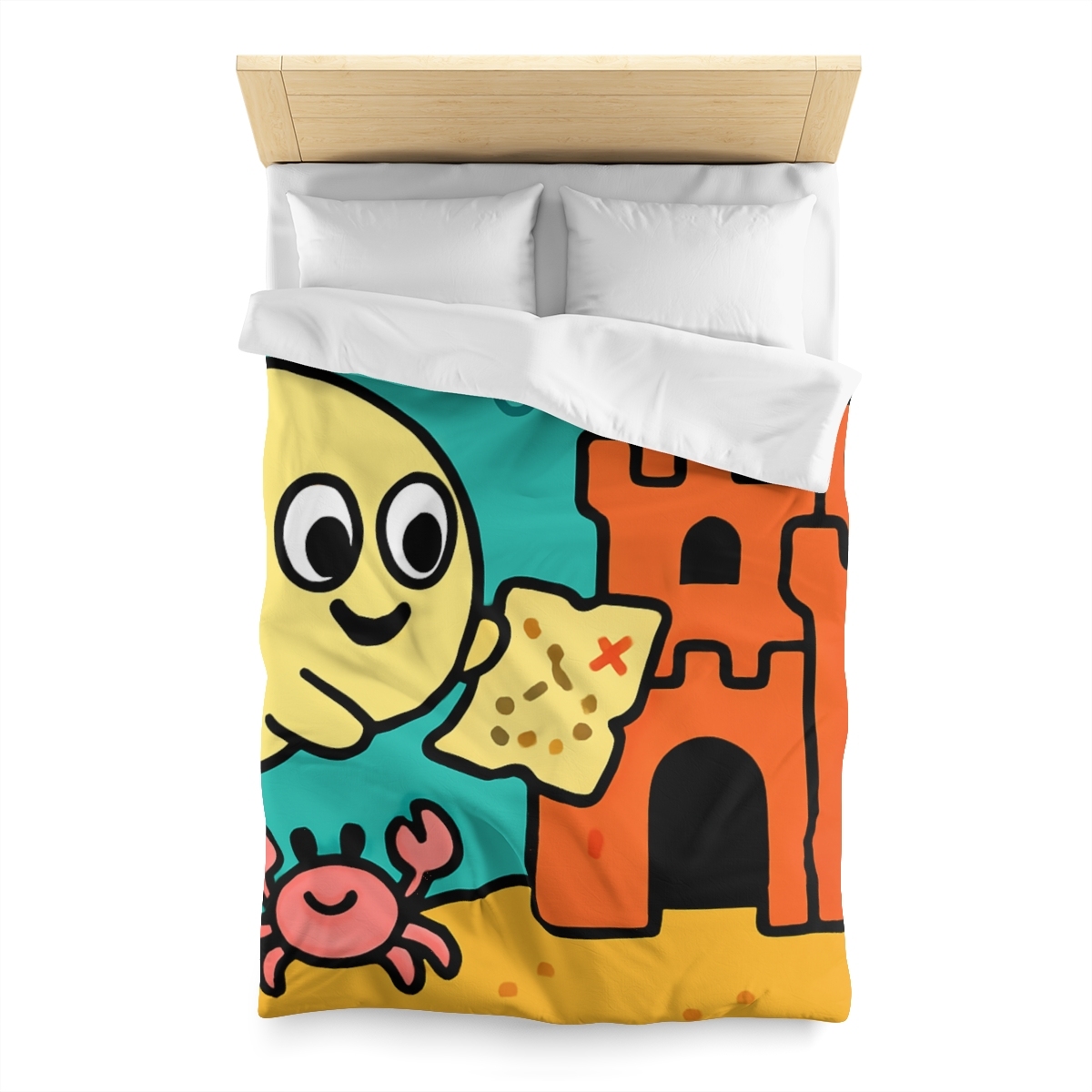 Coral Castle Map Of The Moonfish Kingdom designer printed duvets