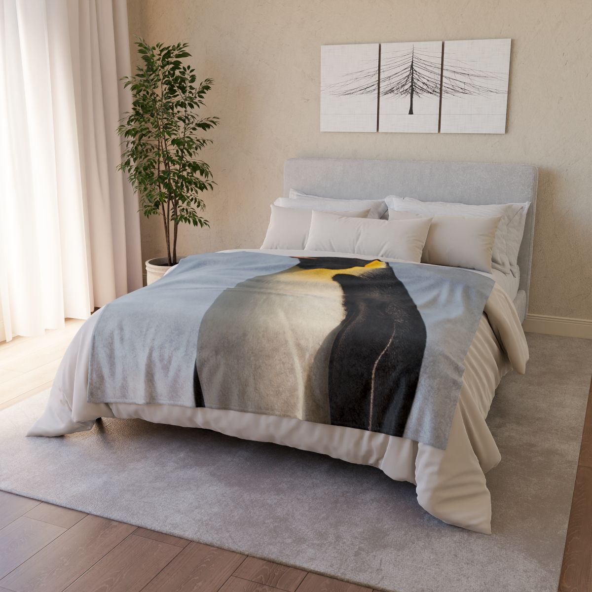 Aurora Drift Emperor Penguin unique gift blankets