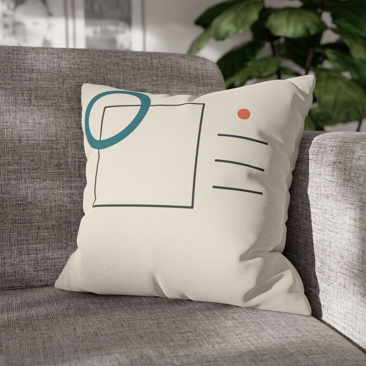 Open Frame With Drifted Ring soft cotton pillow cases
