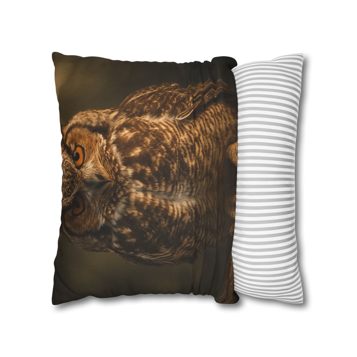 Nebula Gaze Great Horned Owl designer print pillow cases