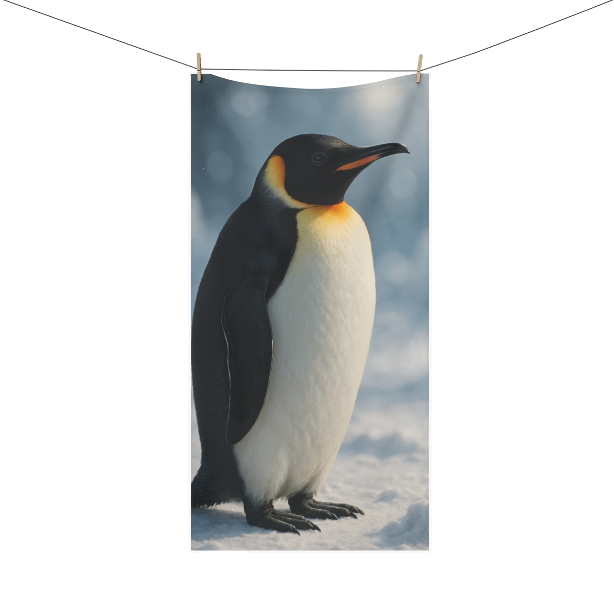 Aurora Hush Emperor Penguin decorative home towelscustom towels