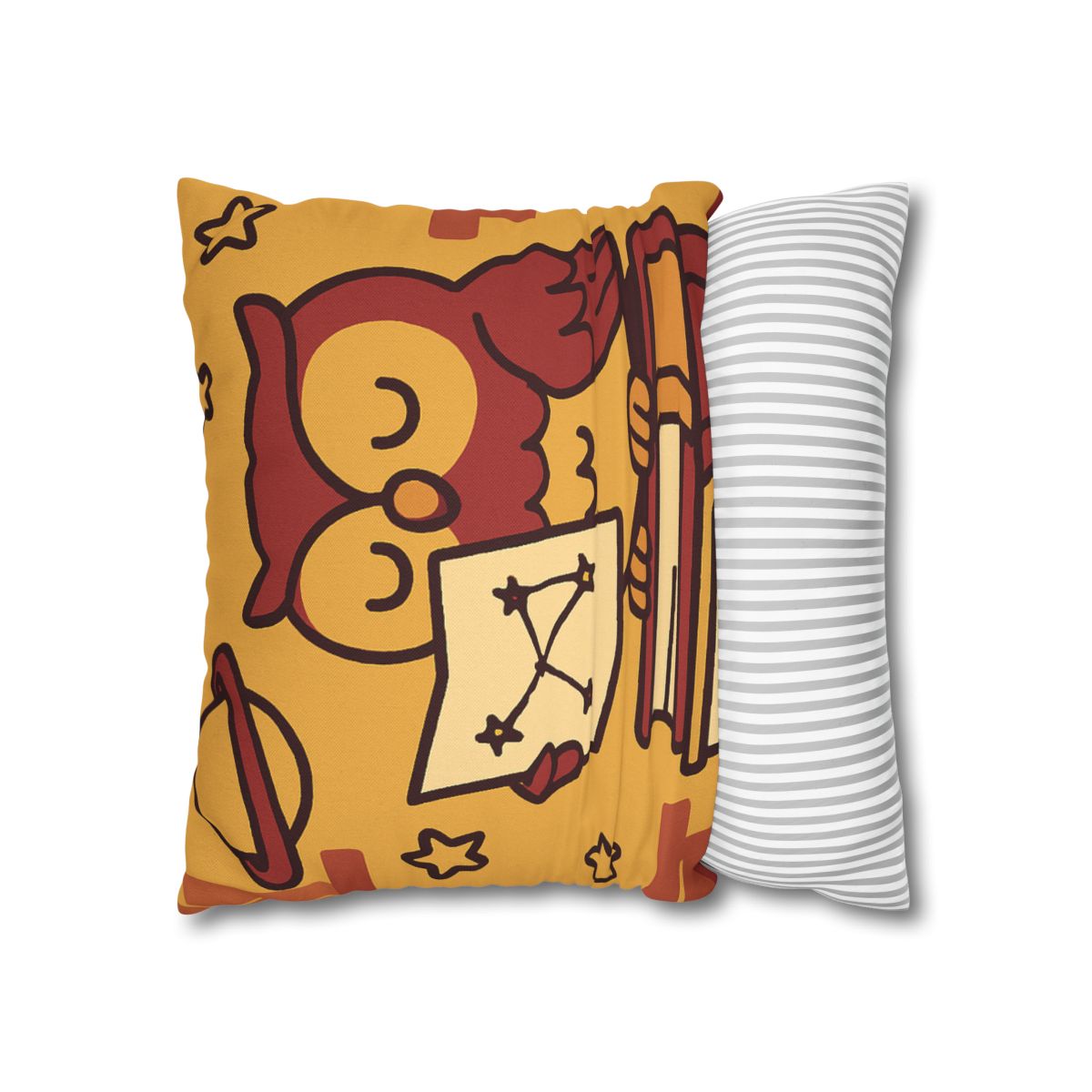 Cosmic Owl Library trendy patterned pillow cases