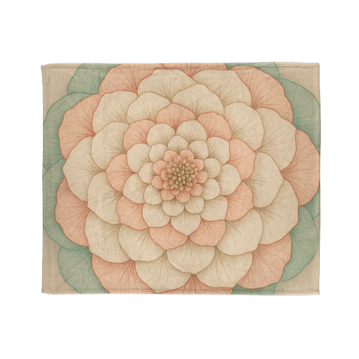 Petal Concentric Echoes decorative home blankets