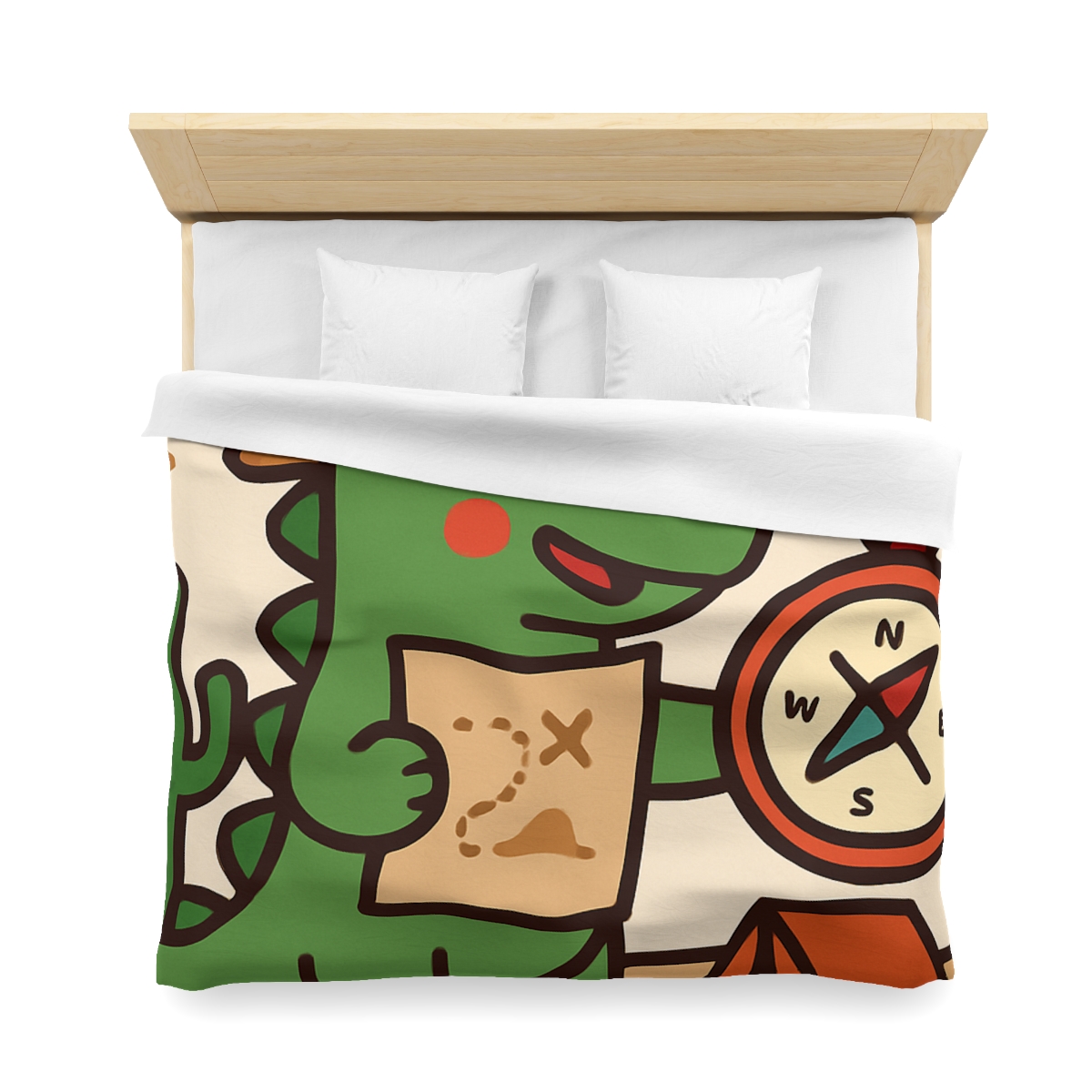 Desert Dino Map Quest With Compass And Constellations personalized bedding duvets