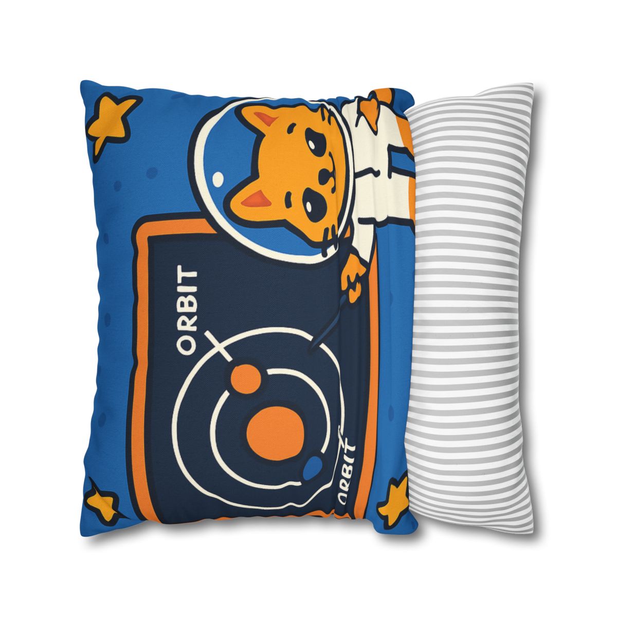 Comet Classroom Cat And The Orbit Chalkboard stylish decorative pillowcases