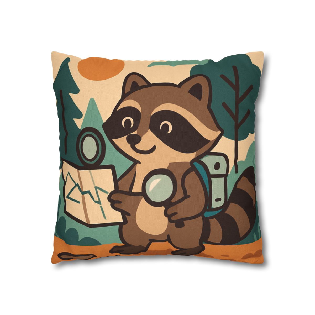 Robot Ranger Raccoon designer print pillow cases