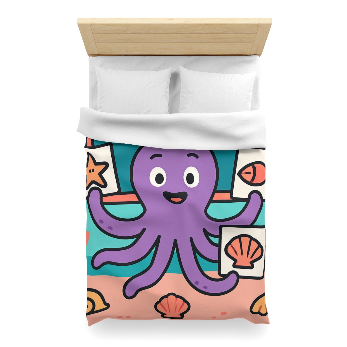 Coral Classroom Octopus soft comforter duvets