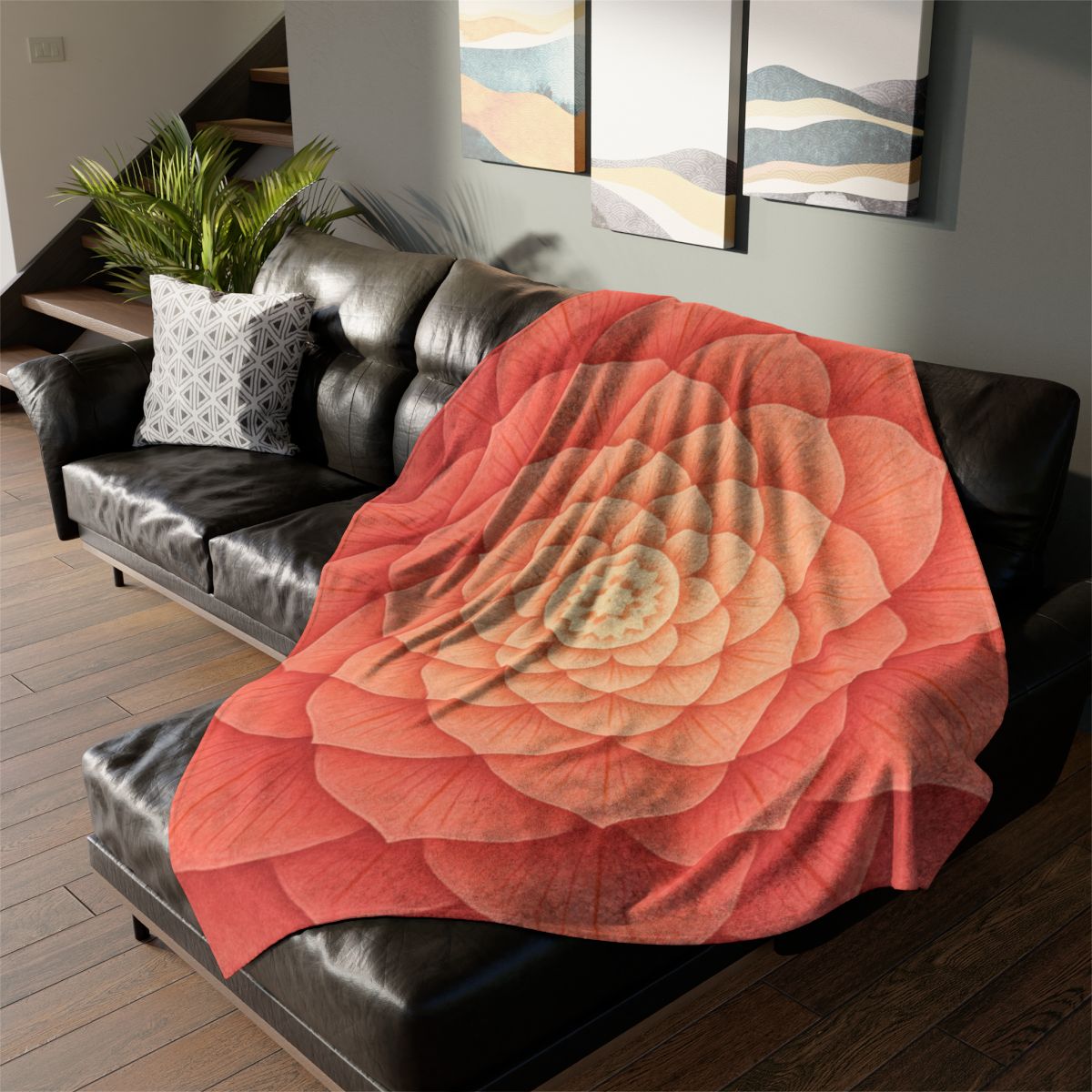 Petal Spiral Mandala warm winter blankets