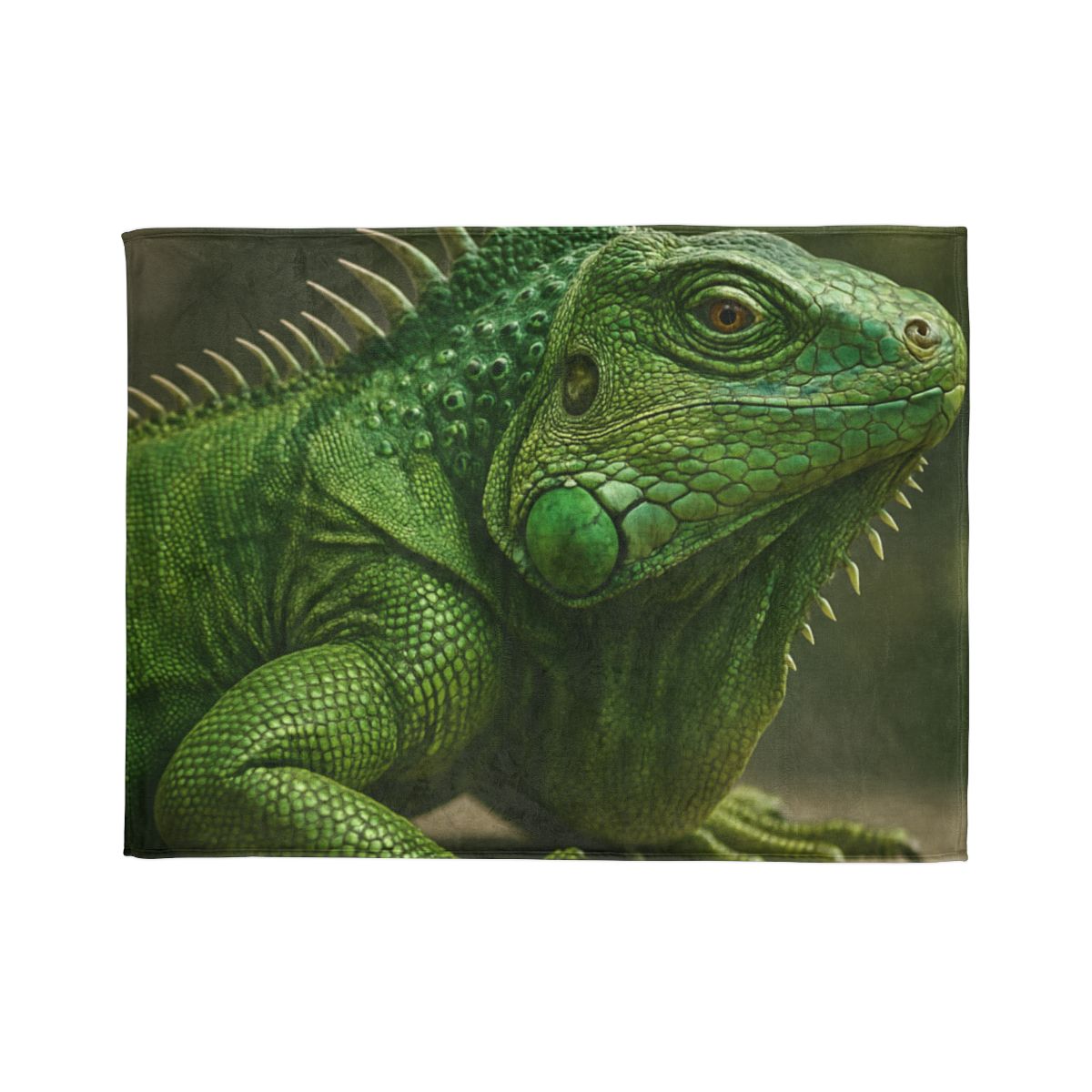 Stone Quiet Green Iguana personalized cozy blankets