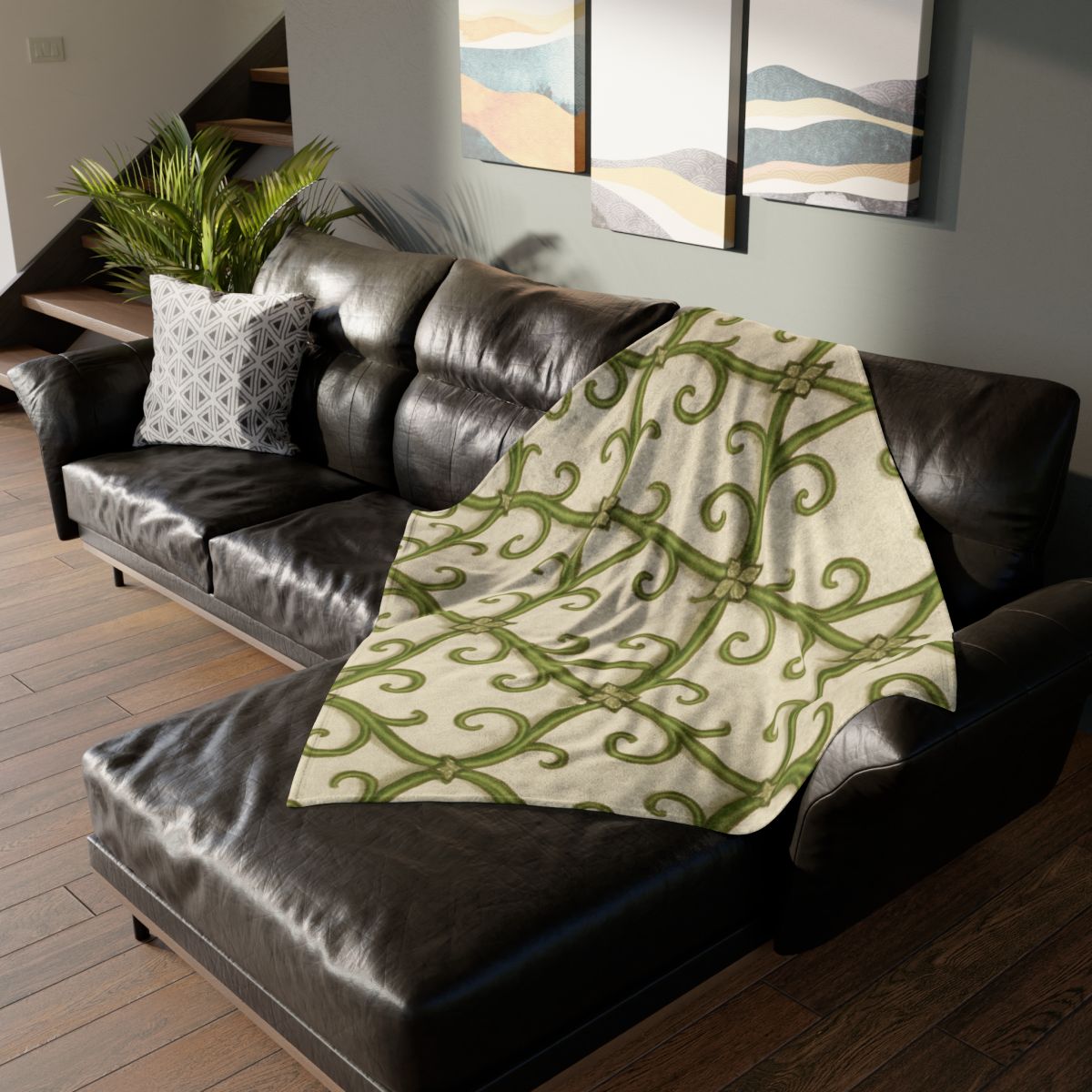 Vine Lattice Panorama custom blankets