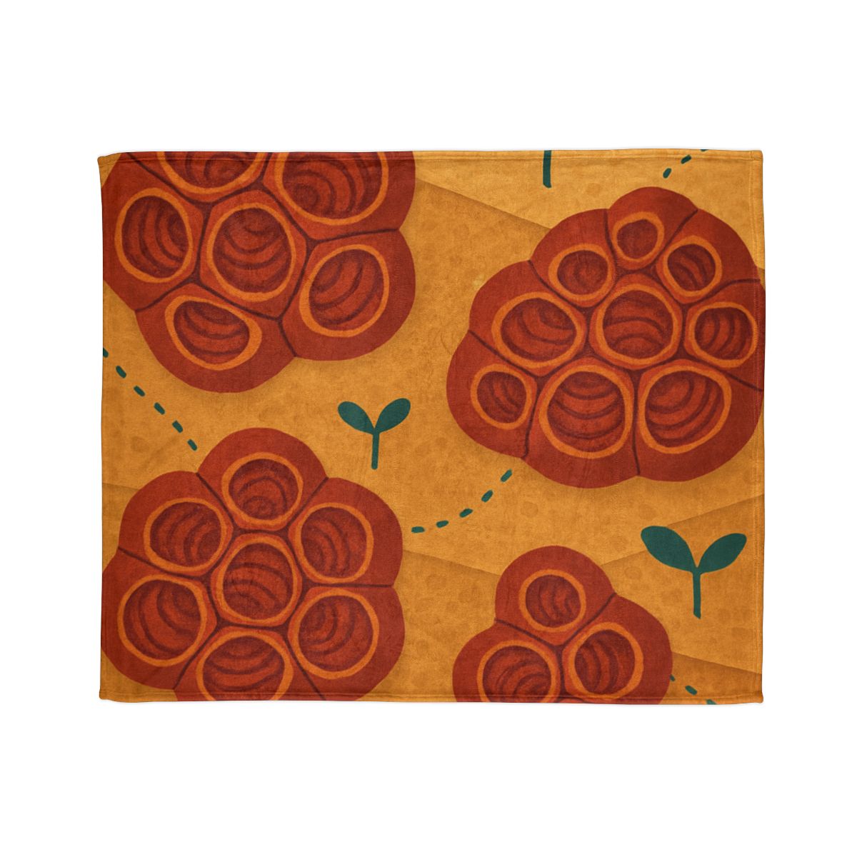 Seed Pod Mosaic soft fleece blankets