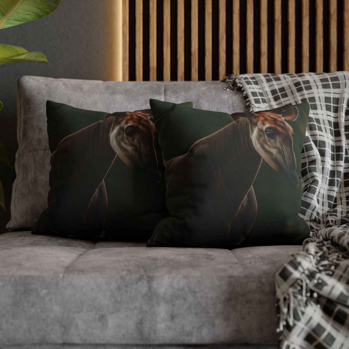 Velvet Shadow Okapi unique gift pillow cases