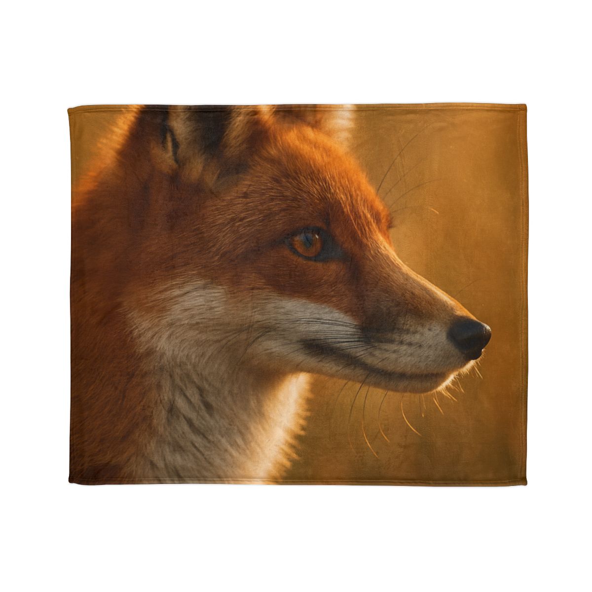Amber Gaze Red Fox designer printed blankets