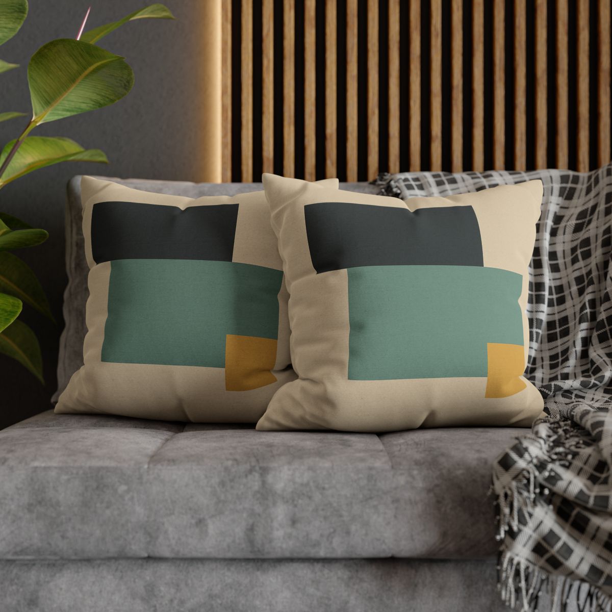 Offset Trio Of Blocks comfortable bedding pillow covers