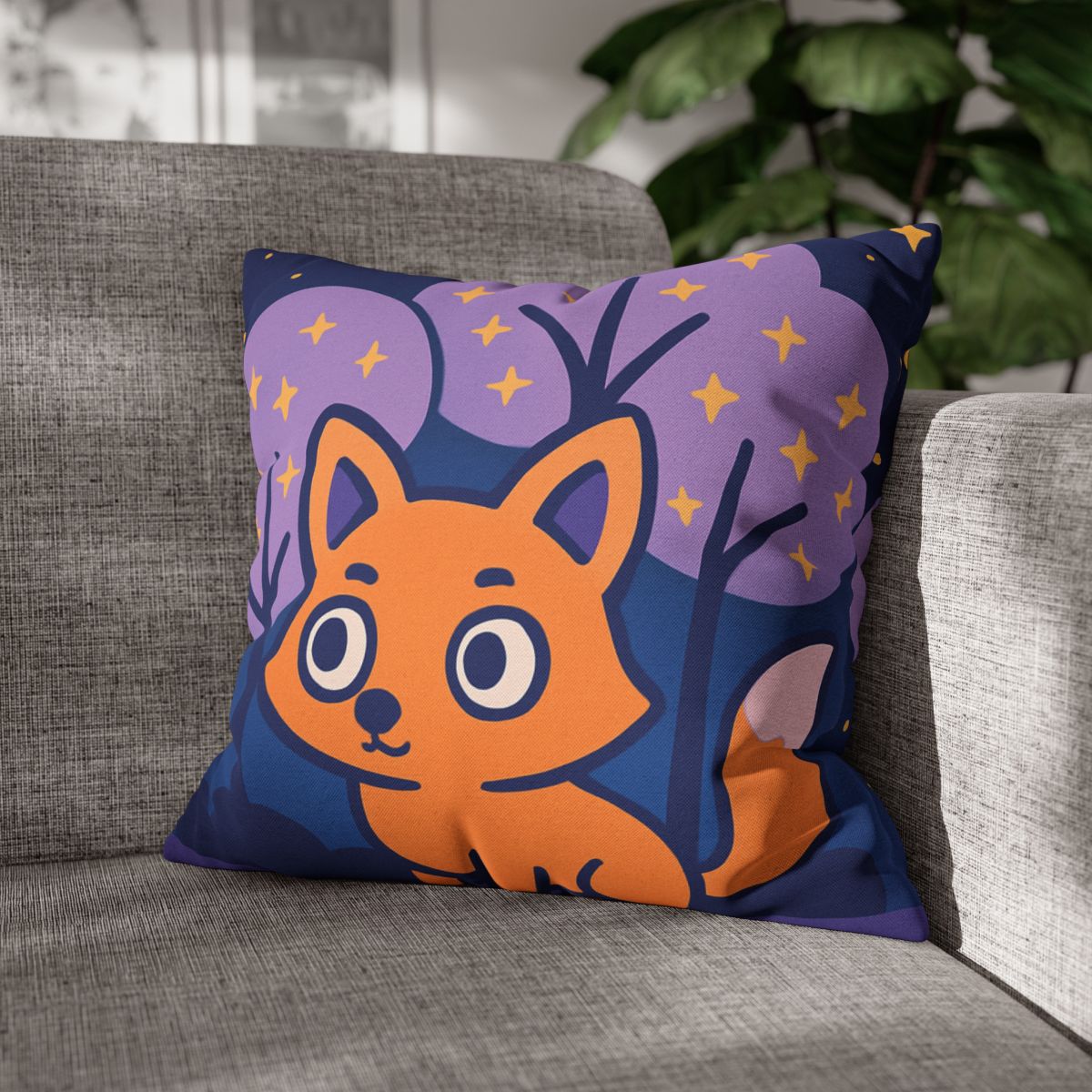 Galactic Forest Fox custom pillow cases