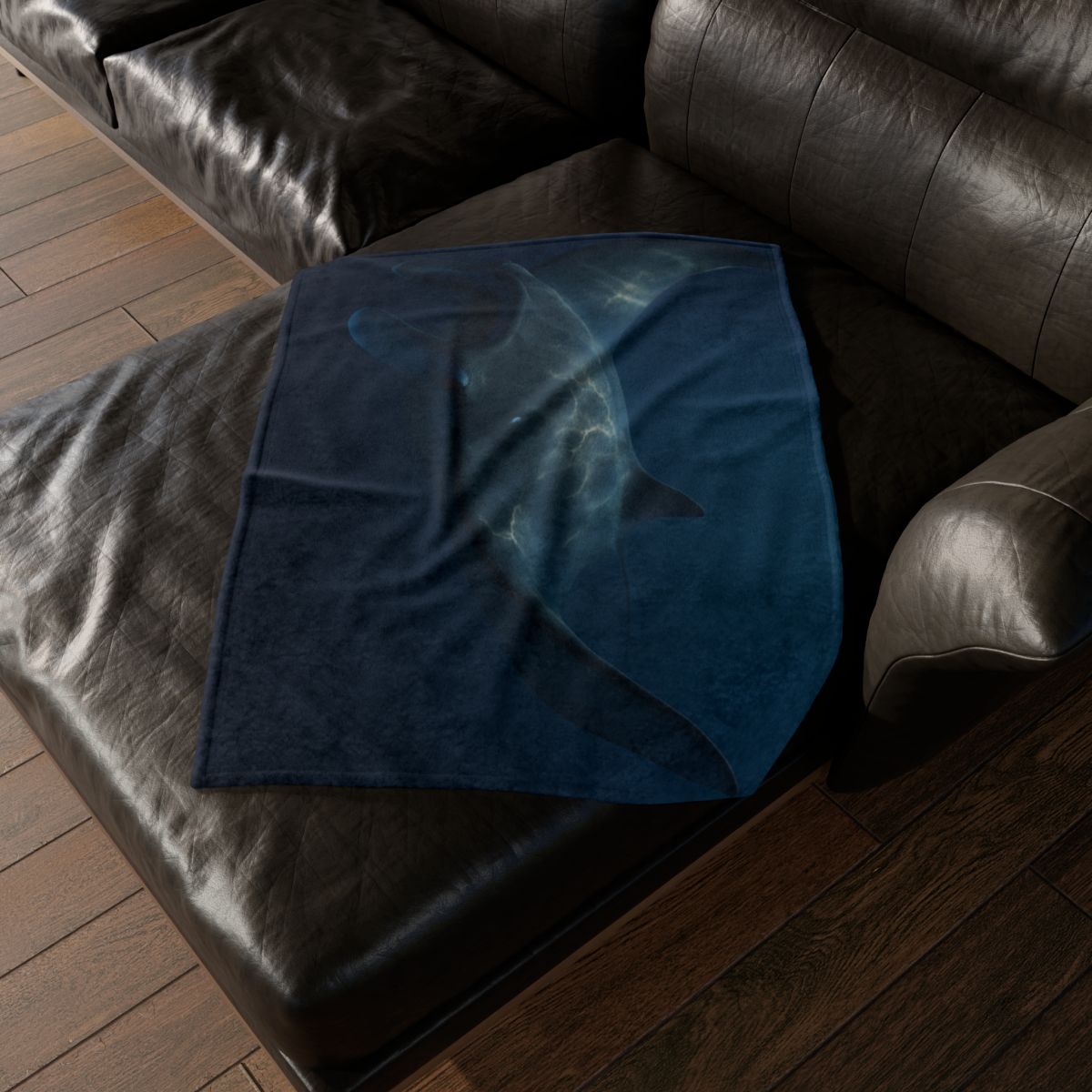 Moonlit Glide Manta Ray warm winter blankets