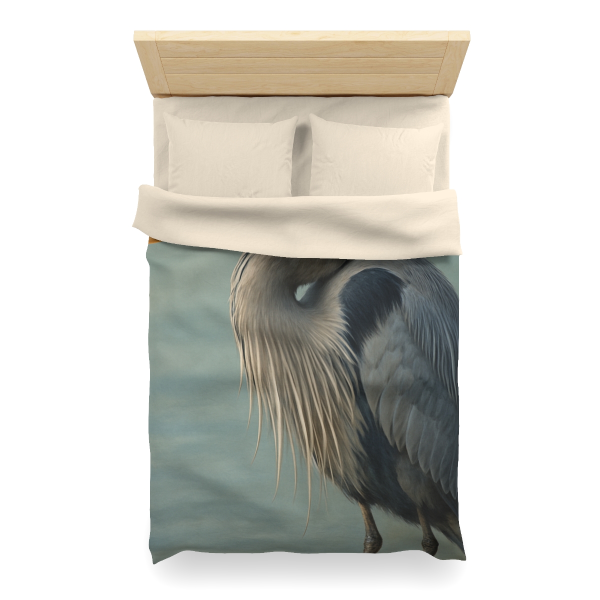 Harbor Watch Great Blue Heron unique patterned duvets