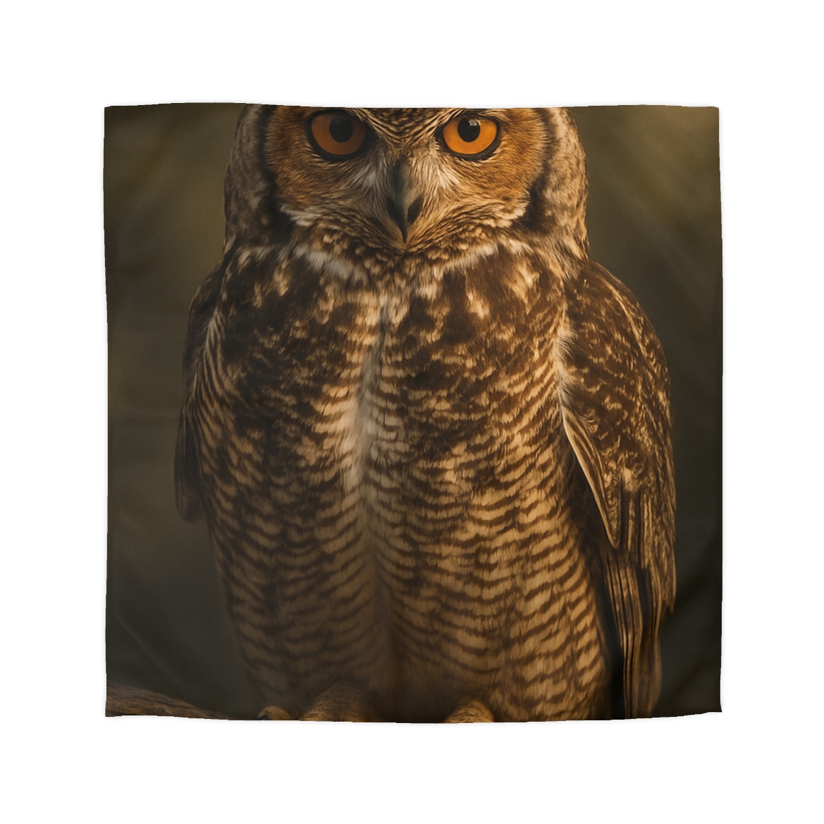 Nebula Gaze Great Horned Owl custom duvets