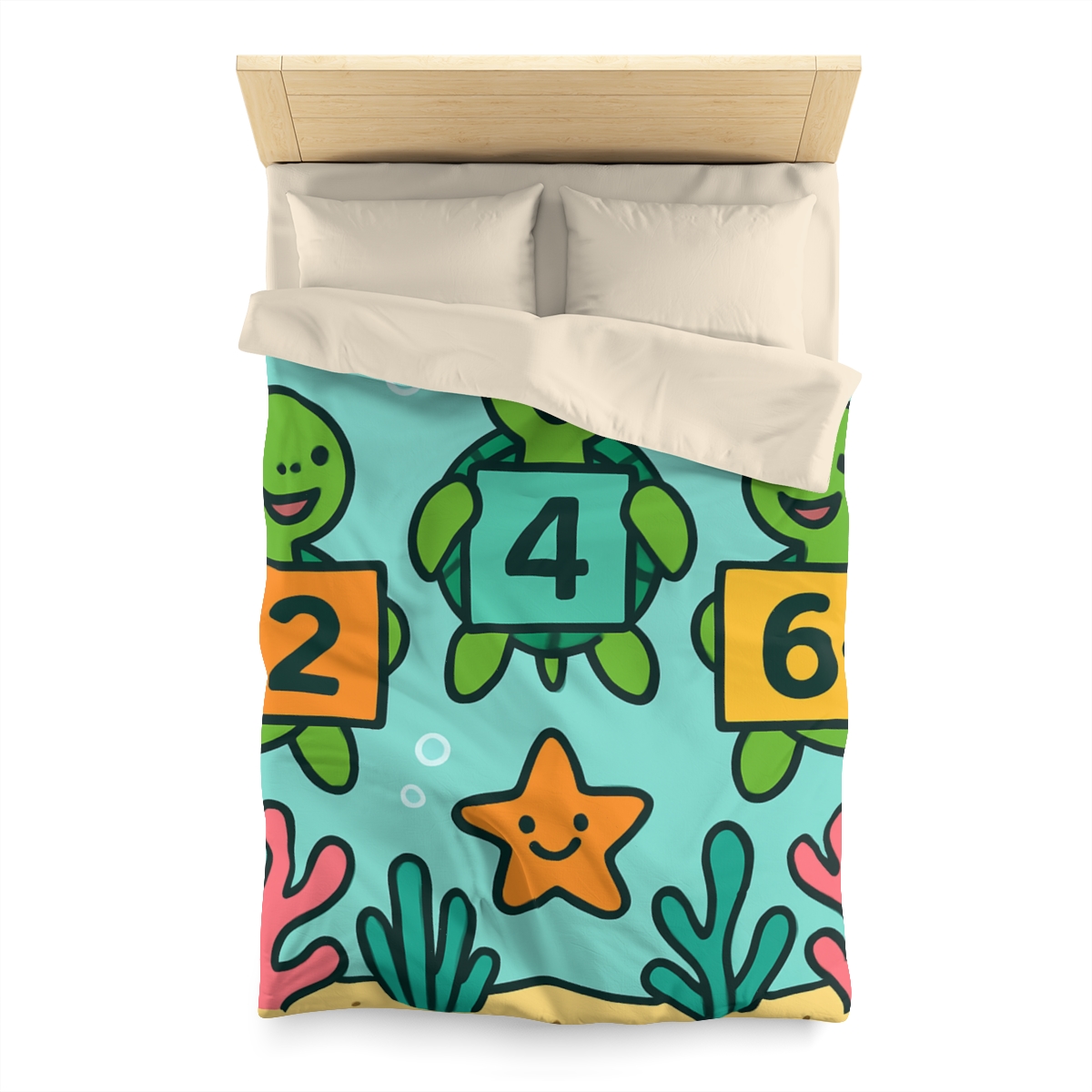 Coral Reef Math Parade Of Sea Turtles warm winter duvets