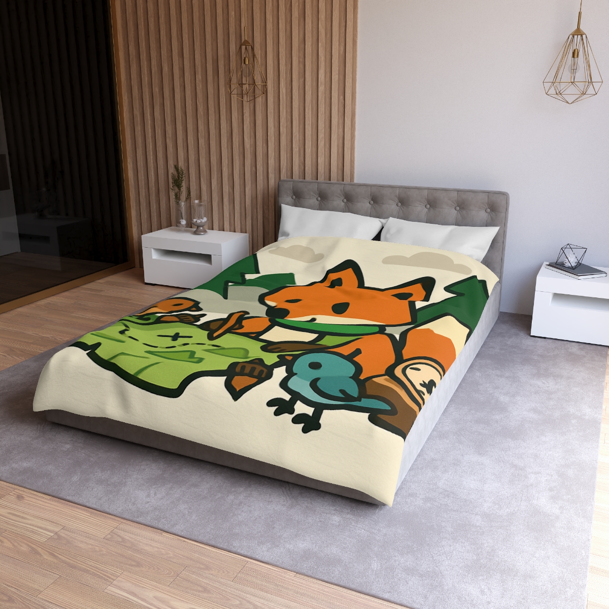 The Map Making Fox In Misty Pines duvets for gifts