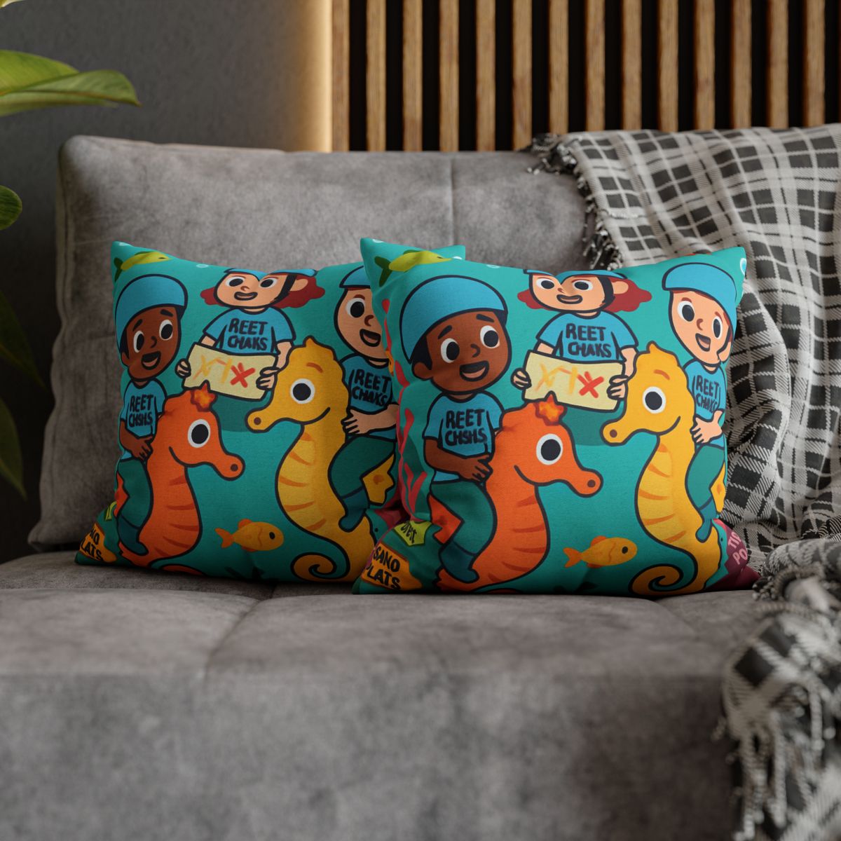 Coral City Map Of The Friendly Reef Rangers comfortable bedding pillow covers