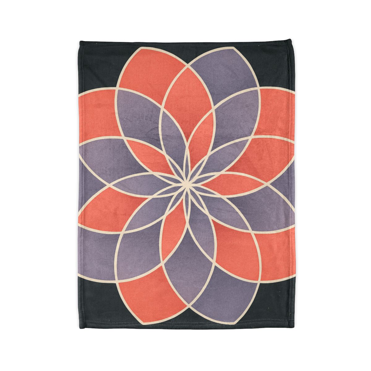 Petal Prism Overlap soft fleece blankets
