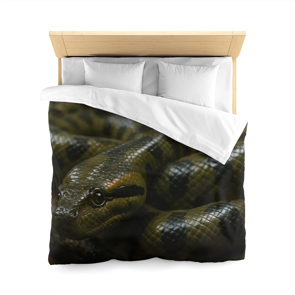 Shadow Coil Green Anaconda personalized bedding duvets
