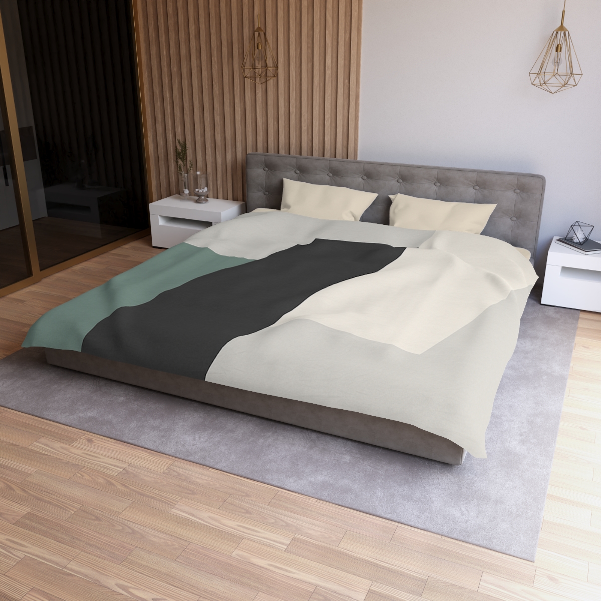 Triad Of Floating Panels soft comforter duvets