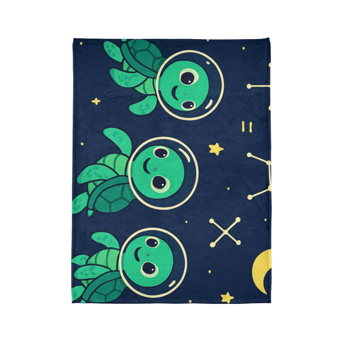 Space School Of The Curious Sea Turtles soft fleece blankets