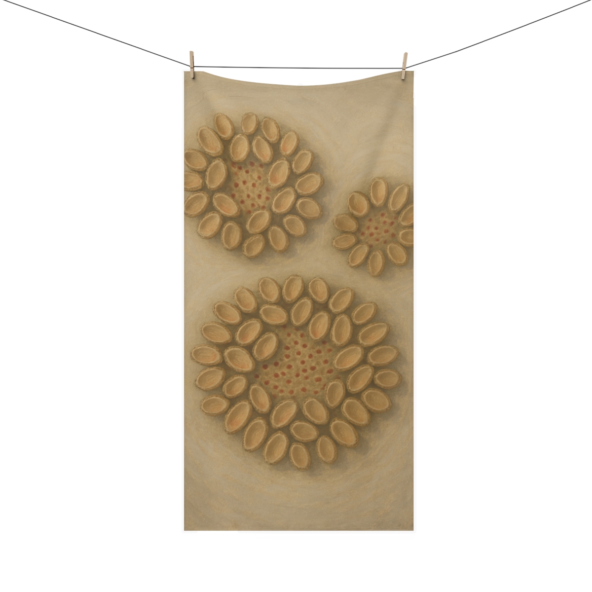 Seed Pod Halo Clusters soft cotton towels