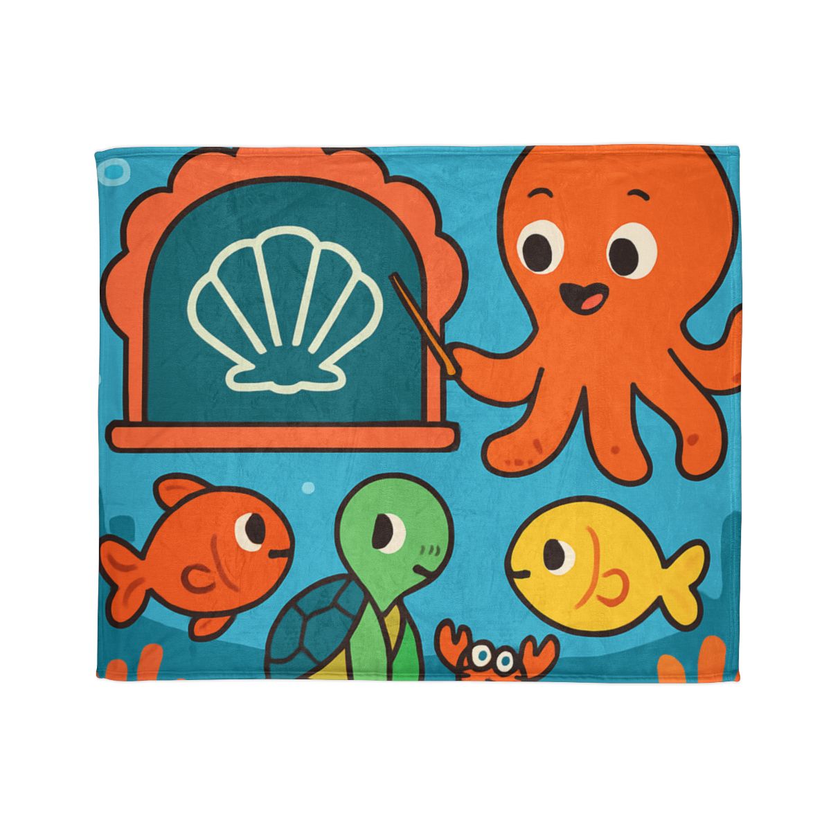Coral Classroom Under The Sea personalized cozy blankets