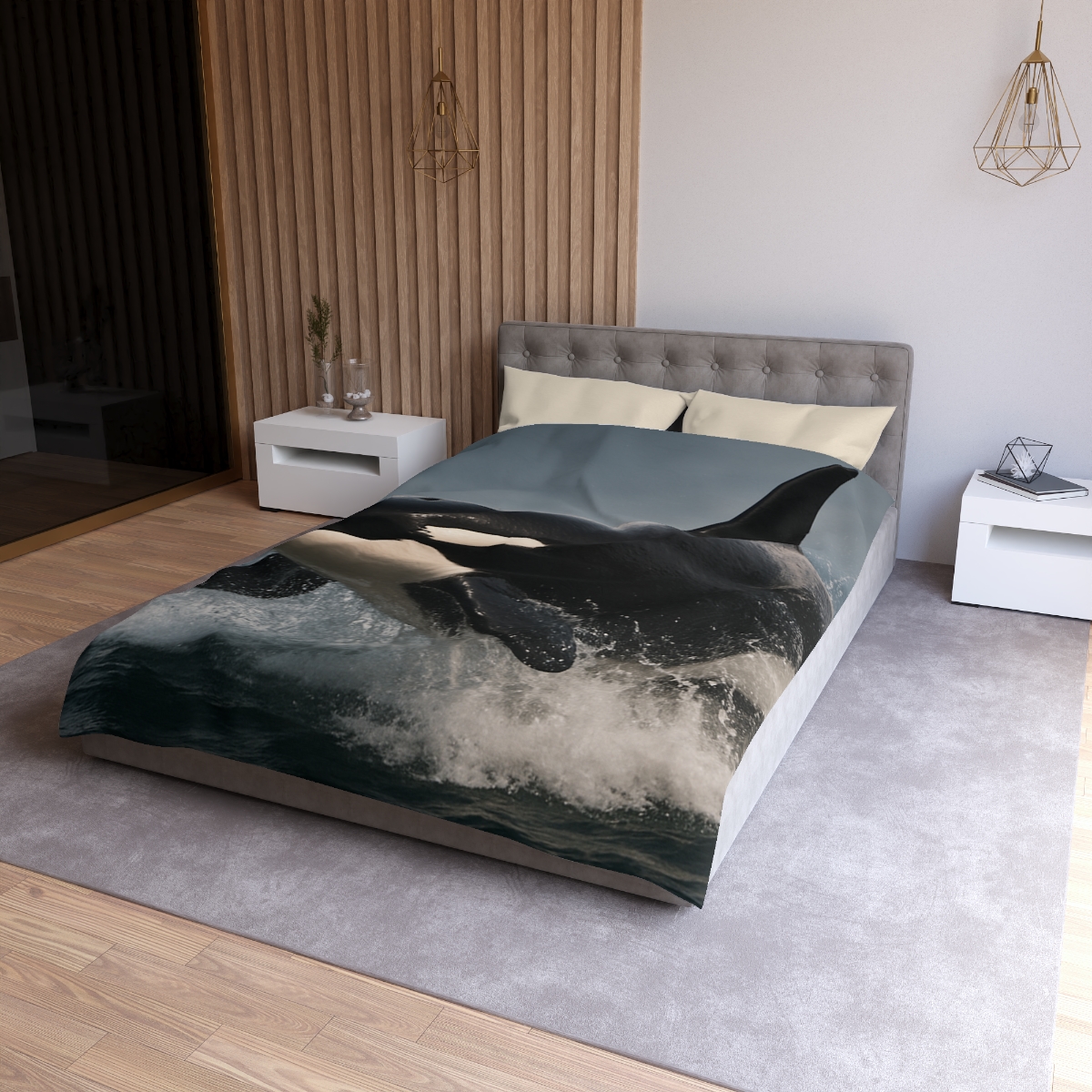 Storm Crest Orca personalized bedding duvets