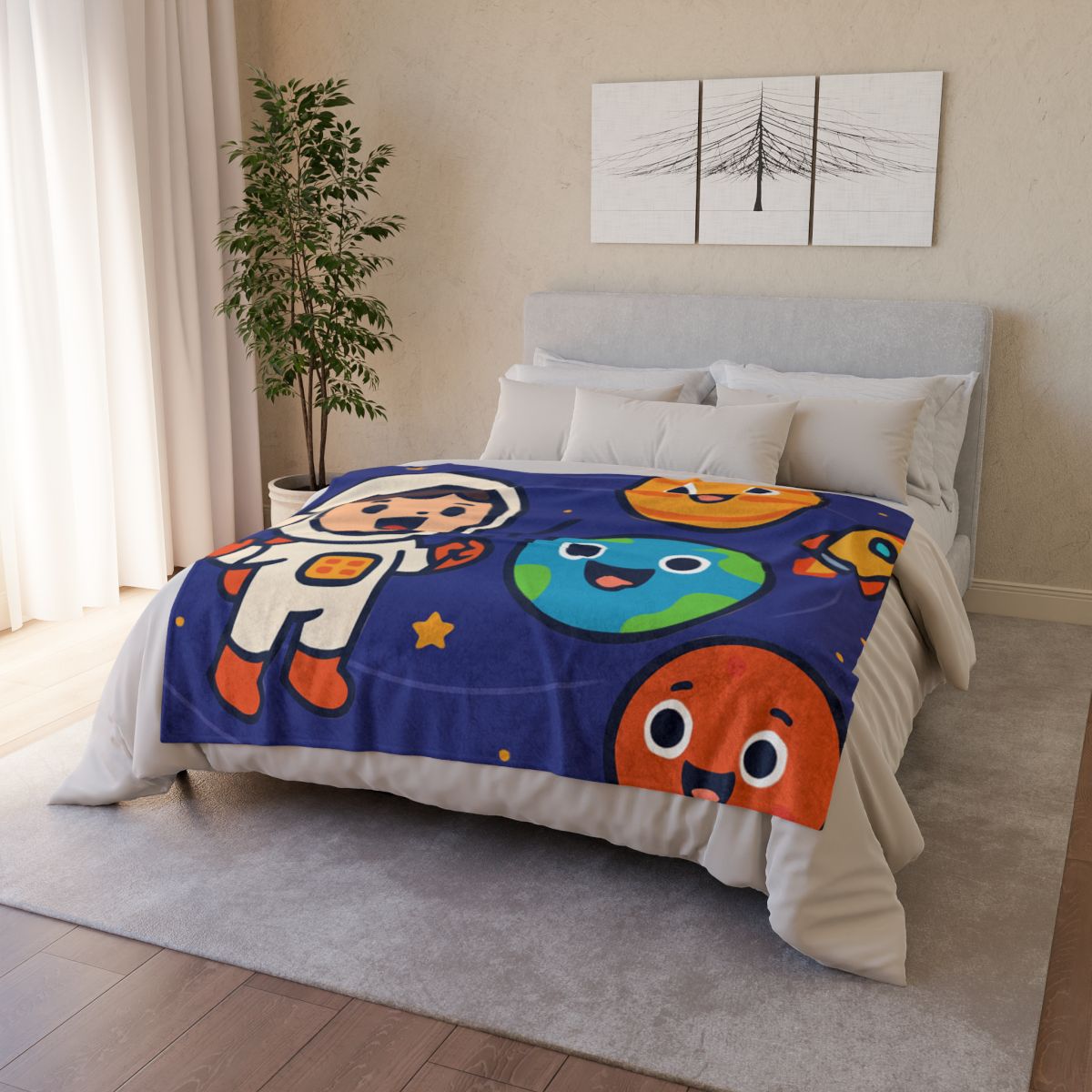 Galaxy School Of Friendly Planets soft fleece blankets