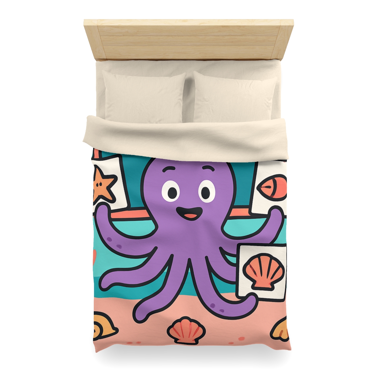 Coral Classroom Octopus soft comforter duvets