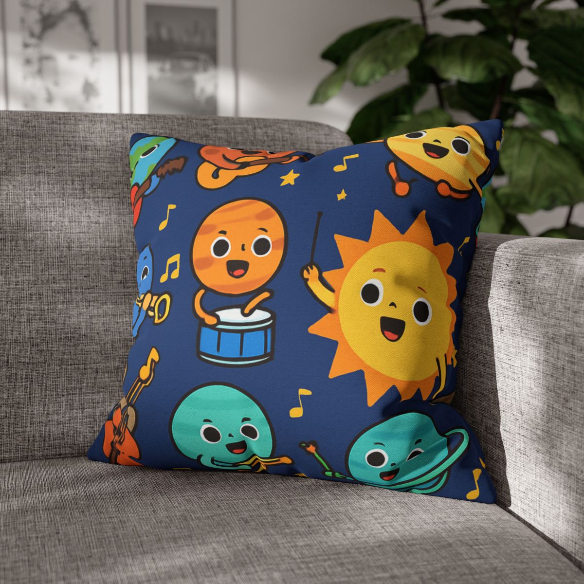 Planetary Music Band designer print pillow cases