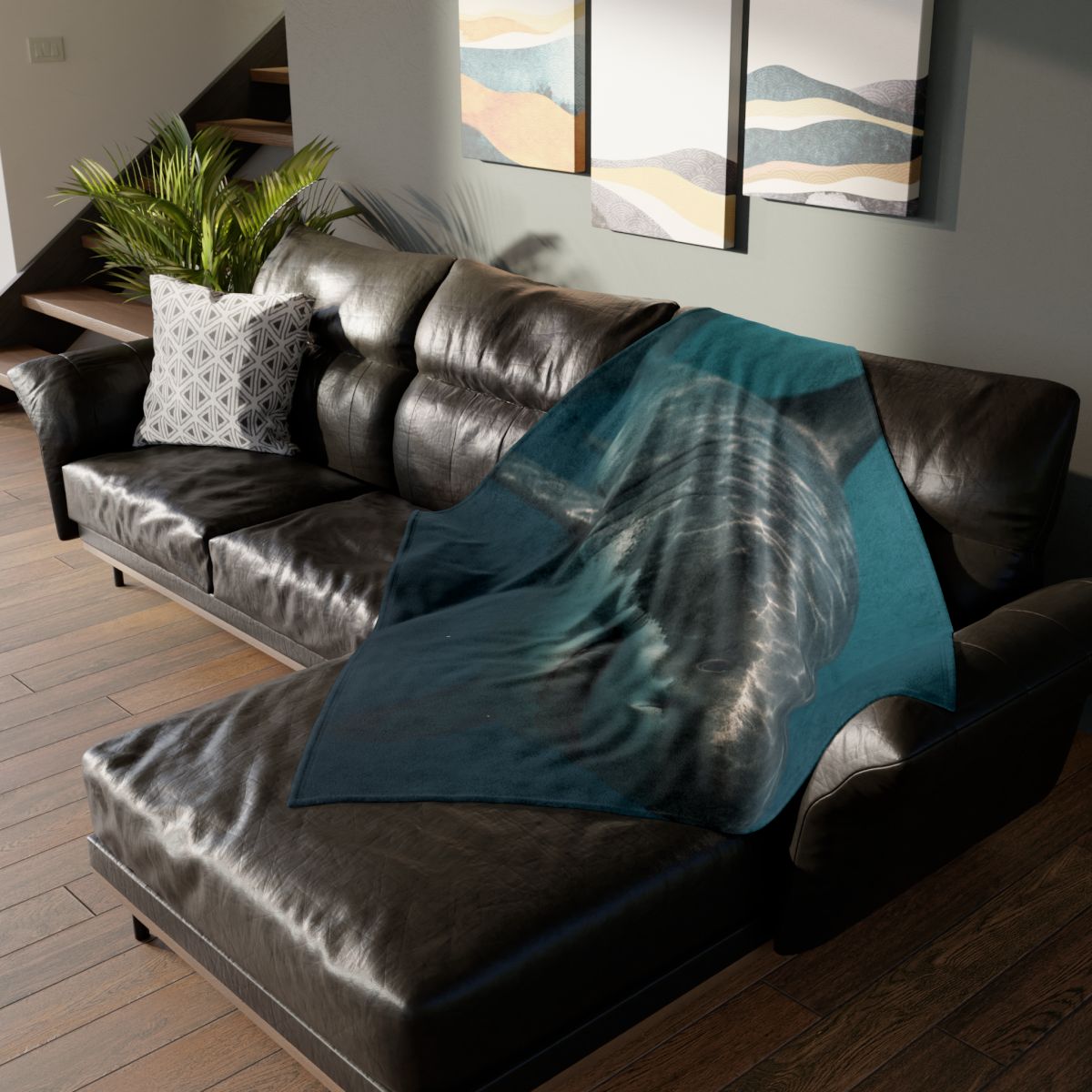 Silent Hunter Great White Shark designer printed blankets