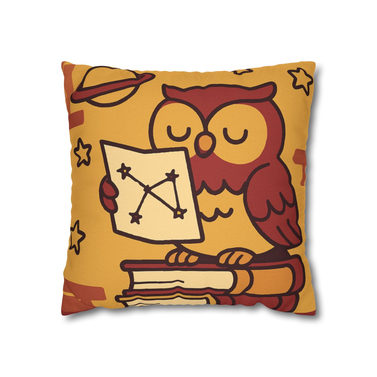 Cosmic Owl Library trendy patterned pillow cases