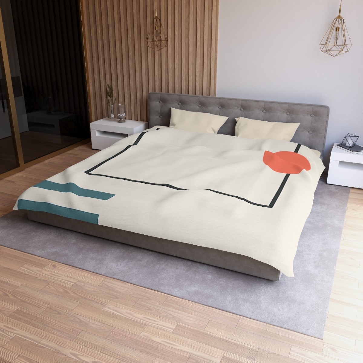 Quiet Orbit With Split Frame personalized bedding duvets