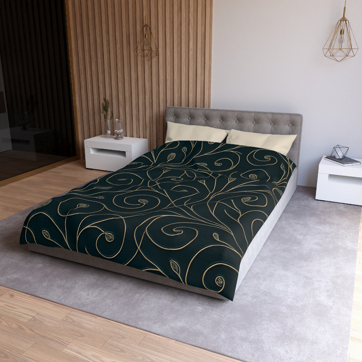 Vine Circuit Filigree custom duvets