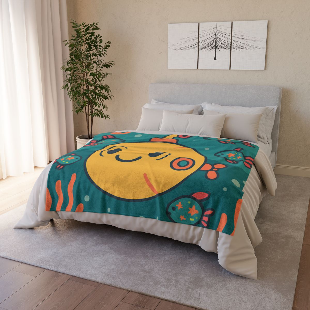 Underwater Planet Explorer Sub personalized cozy blankets