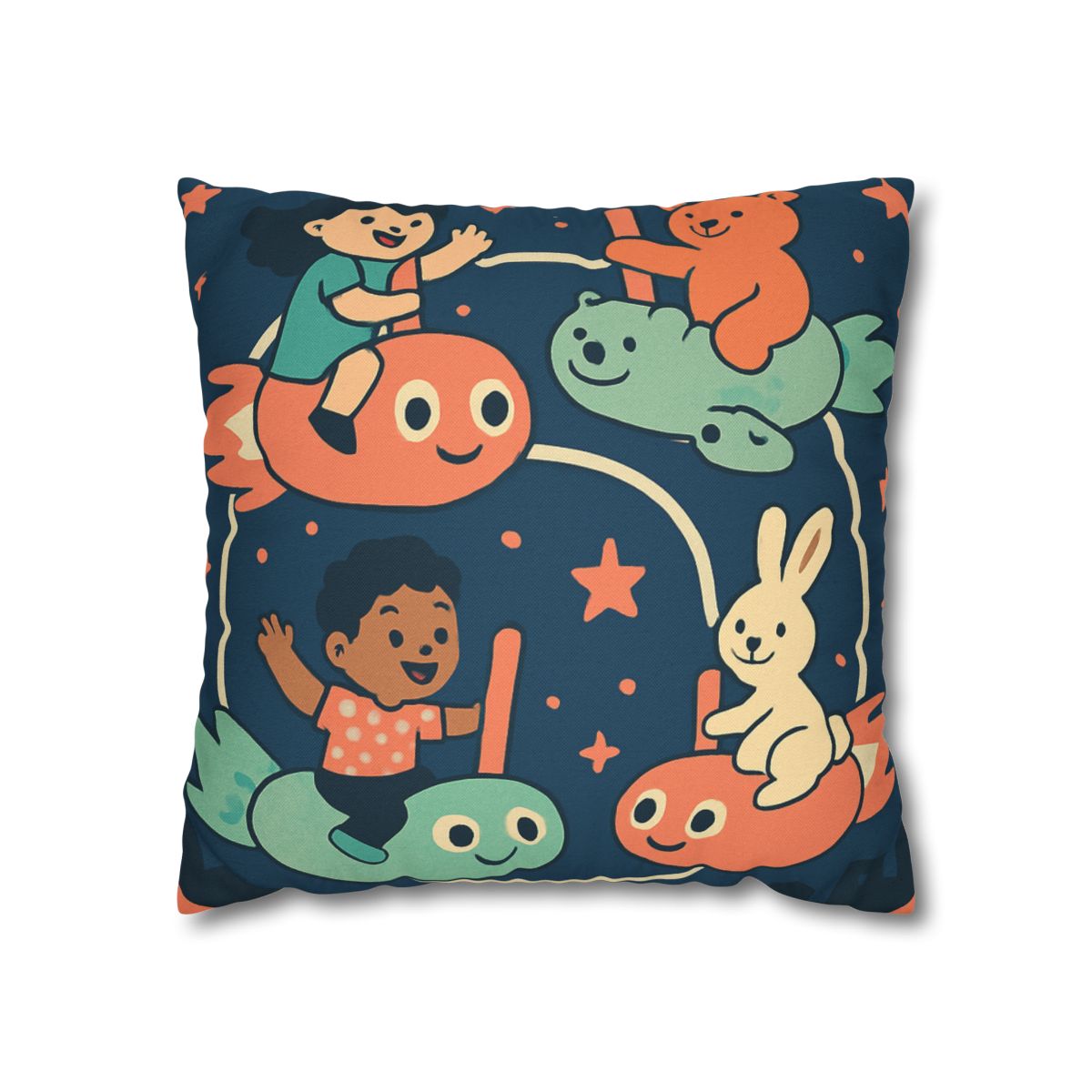 Comet Carousel Park designer print pillow cases