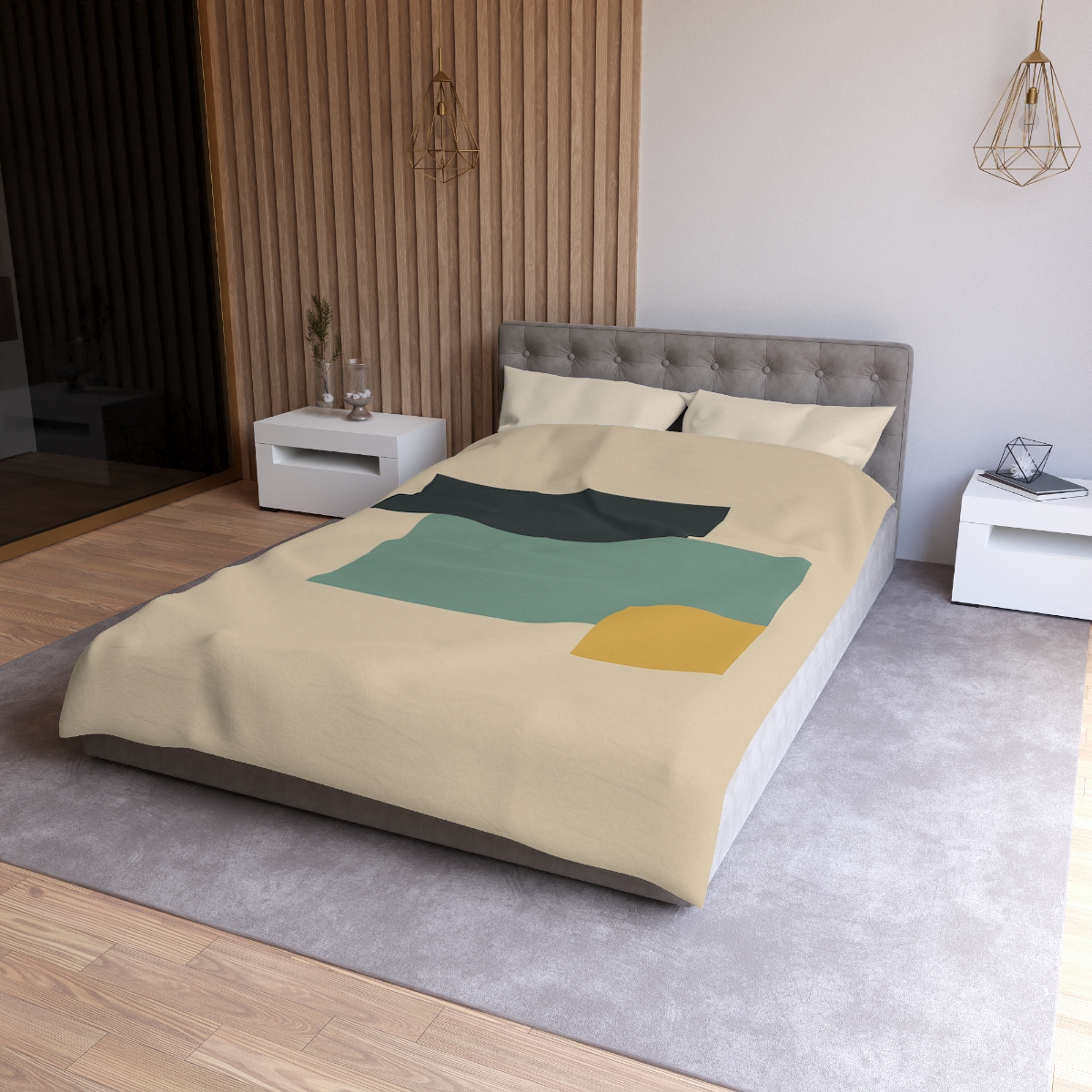 Offset Trio Of Blocks custom duvets