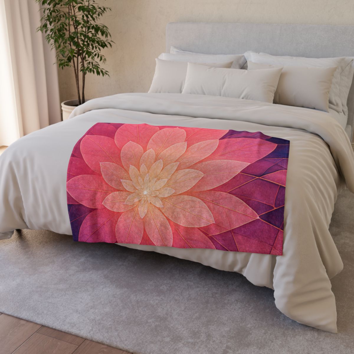 Petal Prism Overlap stylish throw blankets