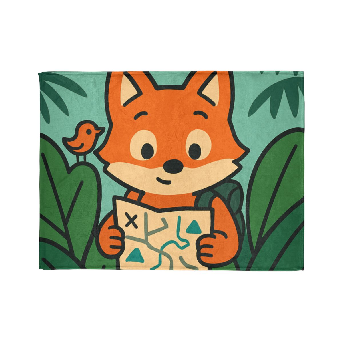 Jungle Explorer Fox trendy patterned blankets