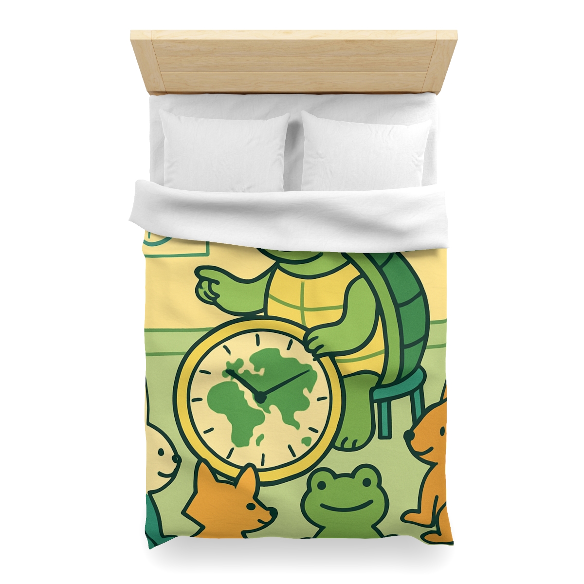 Time-Traveling Turtle School personalized bedding duvets